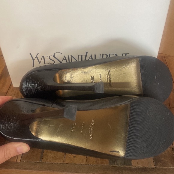 Yves Saint Laurent YSL leather Vernigolf Tribtoo 105 platform high heels, 38.5 - Picture 9 of 11